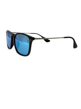 Ray-Ban RB187 Chris Black Sunglasses Blue Mirrored Lenses 601/55 54 18 145 3N